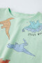 Фото #3 товара 1–6 лет/ пижама из ткани в рубчик с принтом «динозавры» ZARA