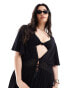 Фото #4 товара Yours crinkle beach cover-up in black