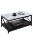 39.5" Medium-Density Fiberboard Oxford Coffee Table with Shelf