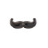 Stylish black brooch in the shape of a mustache KS-213