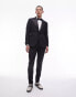 Фото #3 товара Topman skinny premium wool rich tux jacket in black