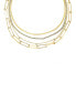 Фото #1 товара ETTIKA 18k Gold-Plated 3-Pc. Set Cubic Zirconia Mixed Link Necklaces