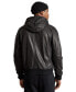 Фото #2 товара Men's Leather Hooded Jacket