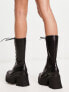 Фото #4 товара Lamoda Get Paid eyelet boots in matte black