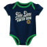 NCAA Notre Dame Fighting Irish Infant Girls' 3pk Bodysuit - 12M
