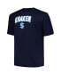 Фото #2 товара Men's Navy Seattle Kraken Big and Tall Arch Over Logo T-shirt