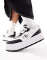 Calvin Klein Jeans bold flatform trainers in black & white