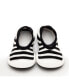 Infant Boy Girl First Walk Sock Shoes Flat Black Stripe