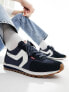 Levi's Stryder trainer in navy suede mix with logo