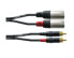 Фото #1 товара Cordial CFU 3 MC, 2 x RCA, Male, 2 x XLR (3-pin), Male, 3 m, Black