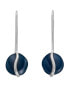 Фото #2 товара Fashion steel earrings with blue glass Sea Glass SKJ1812040