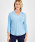 Фото #2 товара Petite Solid ITY Top, Created for Macy's