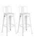 Фото #1 товара Industrial Metal Barstools with Bucket Back and 4 Legs, Set of 2