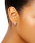 ფოტო #4 პროდუქტის Cubic Zirconia Love Knot Huggie Hoop Earrings, Sterling Silver or 18K Gold over Silver