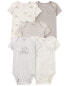 Фото #5 товара Baby 5-Pack Short-Sleeve Bodysuits Preemie (Up to 6lbs)