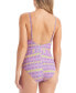 Фото #2 товара Women's Shine Bright Lace-Up One-Piece Swimsuit