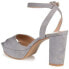 Фото #6 товара Journee Collection Womens Nairri Open Toe High Block Heel Pumps Grey 8