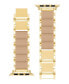 ფოტო #4 პროდუქტის Women's Taupe Silicone and Gold-Tone Alloy Link Bracelet Compatible with 38mm/40mm/41mm Apple Watch