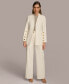 Women's Linen-Blend Button-Sleeve Blazer