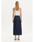 ფოტო #3 პროდუქტის Women's Midi Denim Skirt