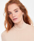 ფოტო #3 პროდუქტის Women's Ribbed Mock Neck Long-Sleeve Top, Created for Macy's