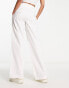 Фото #4 товара In The Style high waist wide leg palazzo trouser in white