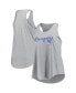 Фото #1 товара Women's Heather Gray New York Rangers Plus Size Racerback Tank Top