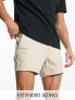 Фото #1 товара ASOS DESIGN slim chino shorts in shorter length in beige
