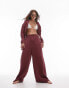 Фото #2 товара Topshop co-ord casual textured beach shirt in burgundy