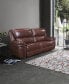 White Label Colin 66" Leather Match Lay Flat Double Reclining Love Seat