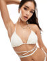 Фото #4 товара Brave Soul crochet bikini top in cream