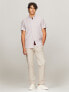 Фото #2 товара Regular Fit Stripe Short-Sleeve Oxford Shirt