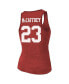 Фото #3 товара Women's Christian McCaffrey Scarlet San Francisco 49ers Name Number Tri-Blend Tank Top