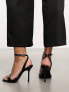 Фото #5 товара ASOS DESIGN Nali barely there heeled sandals in black PU