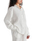 ფოტო #3 პროდუქტის Women's Juna Textured Button-Down Dropped-Shoulder Cotton Top