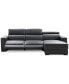 Фото #4 товара Nevio 115" 3-pc Leather Sectional Sofa with Chaise, 2 Power Recliners and Articulating Headrests, Created for Macy's