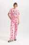 Фото #6 товара Fall In Love Regular Fit Kısa Kollu Desenli Pijama Takımı B6206ax24sp