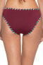 Фото #2 товара Becca by Rebecca Virtue 285145 Women's Camille Bikini Bottom Cabarnet , Size MD
