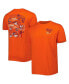 Фото #2 товара Men's Orange Clemson Tigers Vintage-Like Through the Years Two-Hit T-shirt