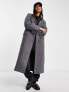 Фото #5 товара Weekday Daphne double breasted formal maxi coat in dark grey