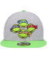 Men's Heather Gray, Neon Green Teenage Mutant Ninja Turtles Trucker 9FIFTY Snapback Hat