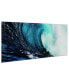 Фото #2 товара 'Blue Wave 2' Frameless Free Floating Tempered Glass Panel Graphic Wall Art - 24" x 63''
