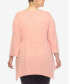 ფოტო #2 პროდუქტის Plus Size Empire Cut V-neck Tunic Top