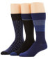 Perry Ellis 3-Pk. Men's Colorblocked Striped Socks