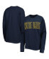 Фото #1 товара Women's Navy Notre Dame Fighting Irish Surf Plus Size Southlawn Waffle-Knit Thermal Tri-Blend Long Sleeve T-shirt