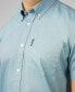 Фото #6 товара Men's Signature Oxford Short Sleeve Shirt