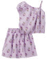Фото #2 товара Комплект для девочки Carter's - Топ и юбка с цветочным принтом для детей Kid, 2 шт.