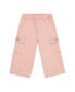 Toddler Girls Woven Bottoms, Silver Pink