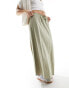 Cotton On maxi shift skirt in sage linen