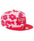 Фото #2 товара Men's Red Atlanta Hawks Palm Fronds 2-Tone 59FIFTY Fitted Hat